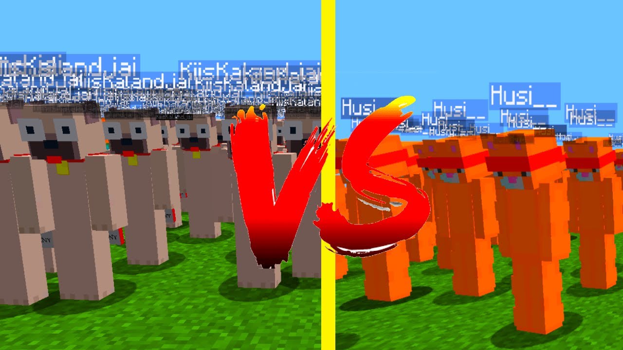 1000 KIIS VS 1000 HUSI A MINECRAFTBAN!