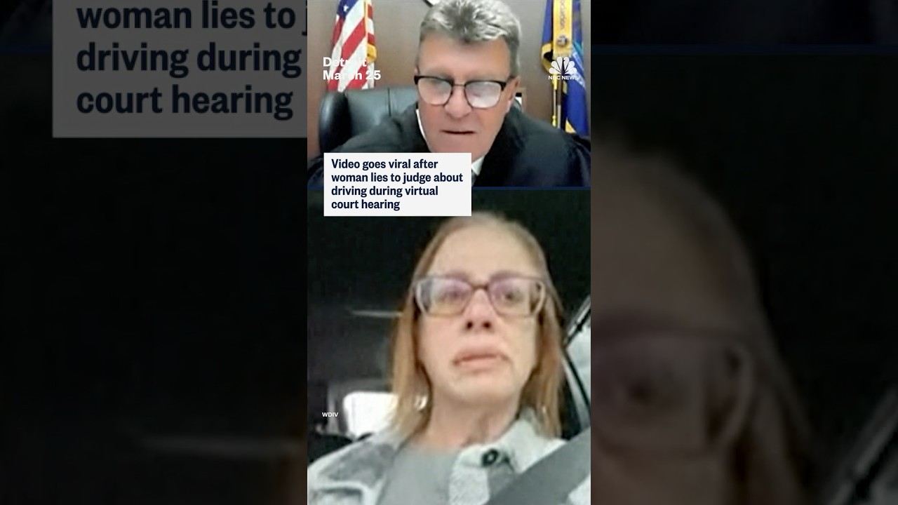 Video goes viral after woman lies to judge about driving during virtual court hearing