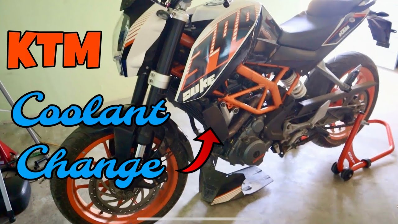 Coolant Change, Radiator Clean and Flush on the KTM Duke 390