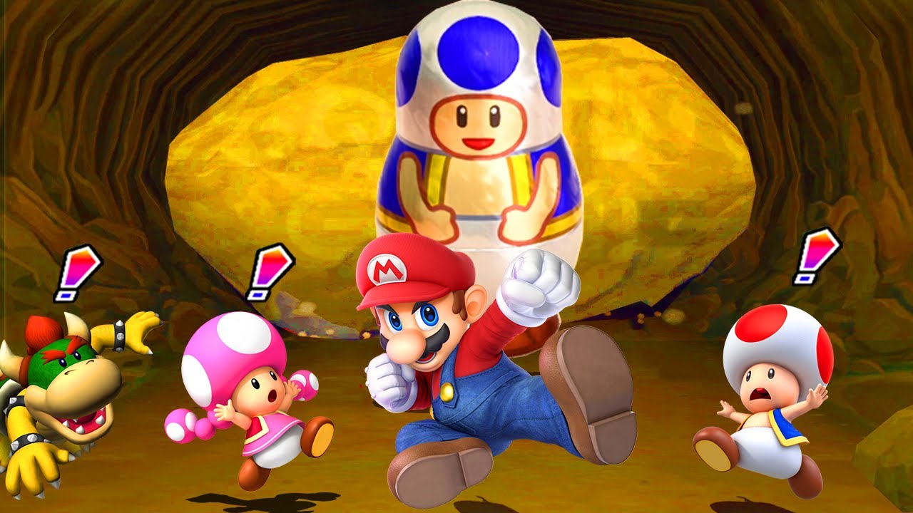 Mario Party 6 - 1 vs 3 Minigames - Mario vs Toad vs Toadette vs Bowser Jr