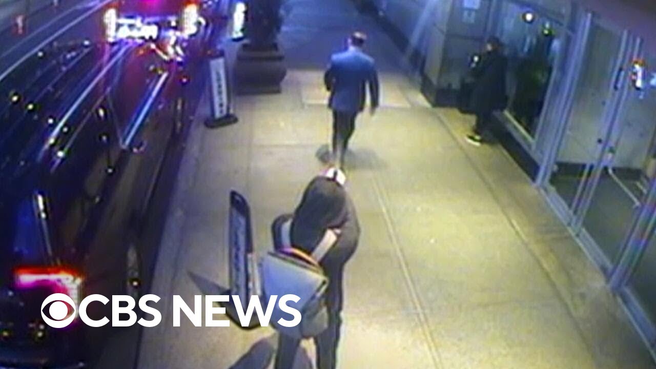 New surveillance video shows moments before and after UnitedHealthcare CEO shooting