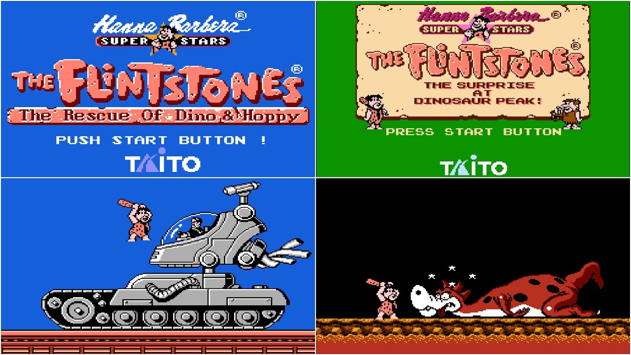 The Flintstones: The Rescue of Dino & Hoppy & The Surprise at Dinosaur Peak (All Bosses) (No Damage)