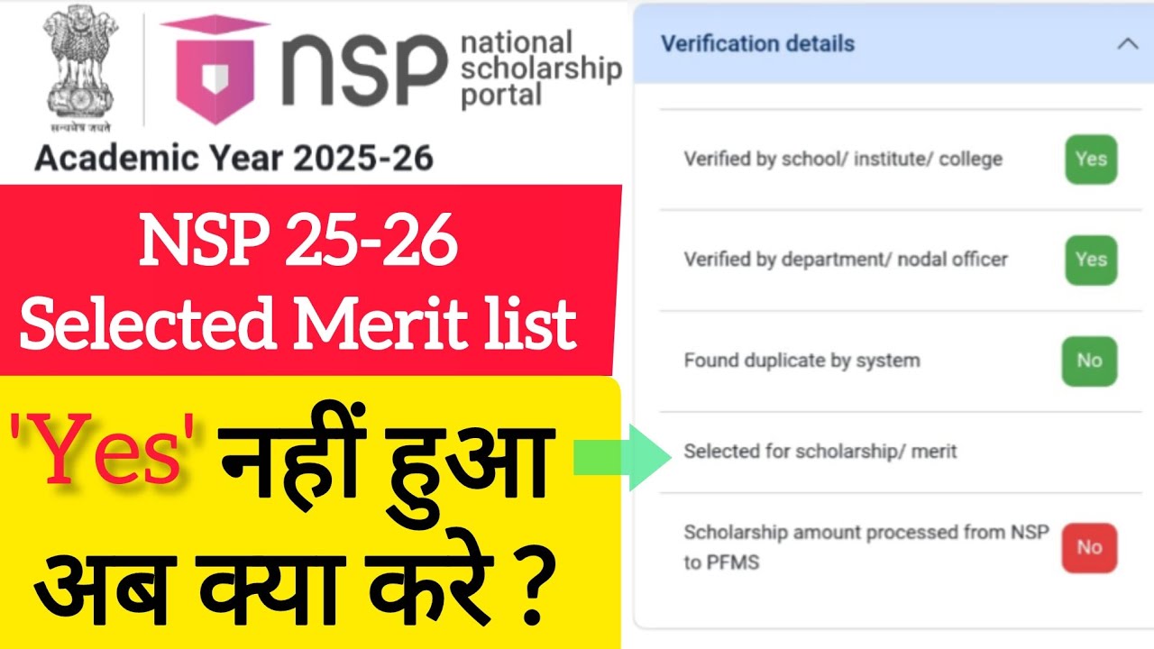 NSP Scholarship Merit List 2025-26 | 80%+ Wale Students Ka Selection 😲 Baaki Students Kya Kare? 