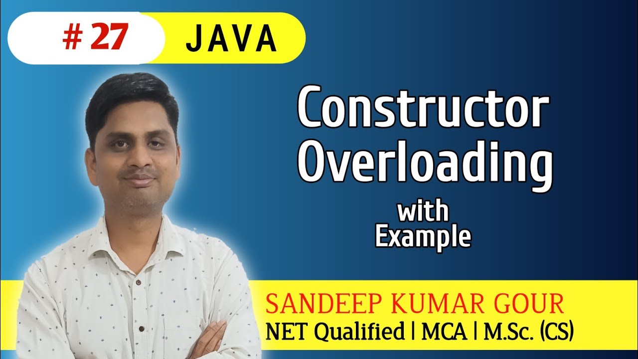 Constructor Overloading in JAVA | Java constructor overloading