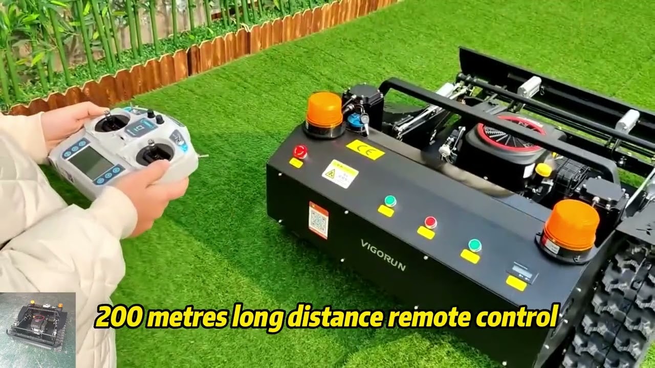 CE EPA Euro 5 bensinmotor selvg&aring;ende elektrisk start beltegressklipper fjernkontroll#gardenequipment