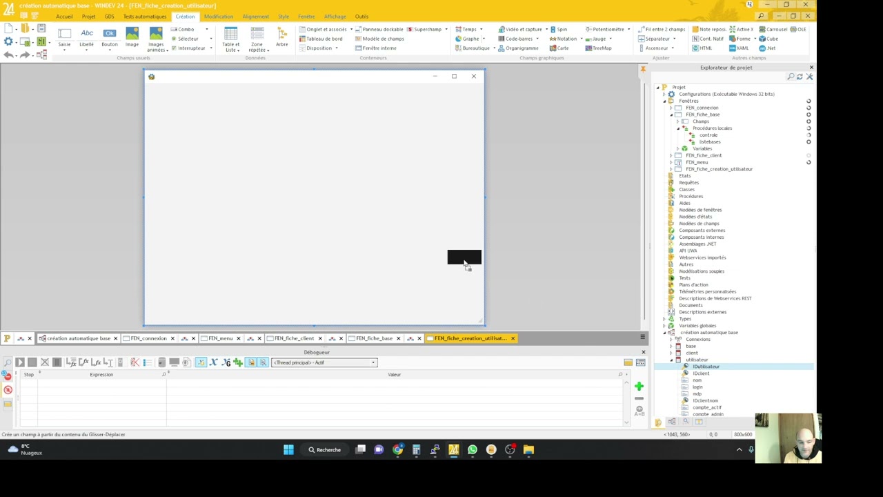 windev TUTO COMPLET  Créer ses utilisateur et BDD automatiquement en Clientserveur partie 5