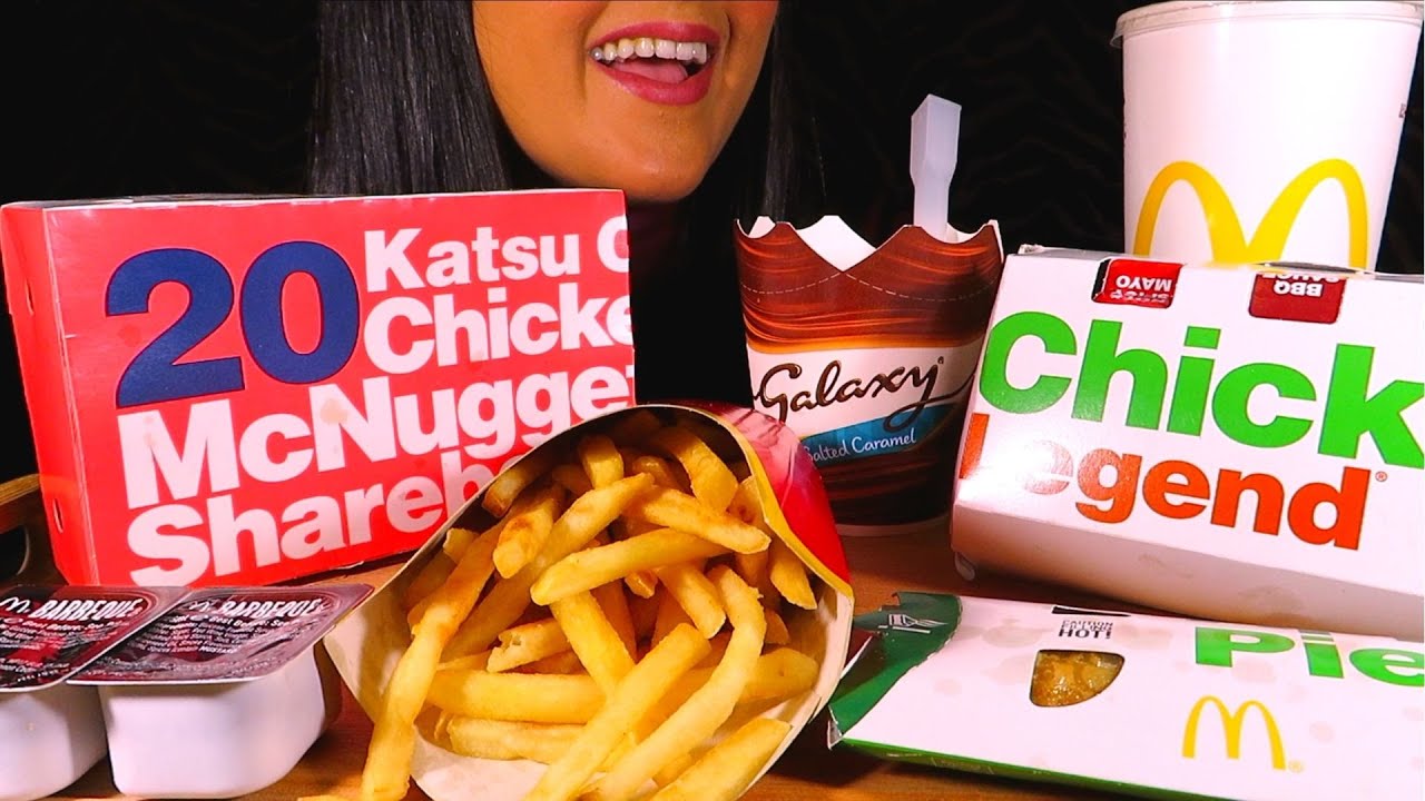 ASMR MCDONALDS MUKBANG, NEW KATSU CURRY CHICKEN NUGGETS, UK MUKBANG *EATING SOUNDS*