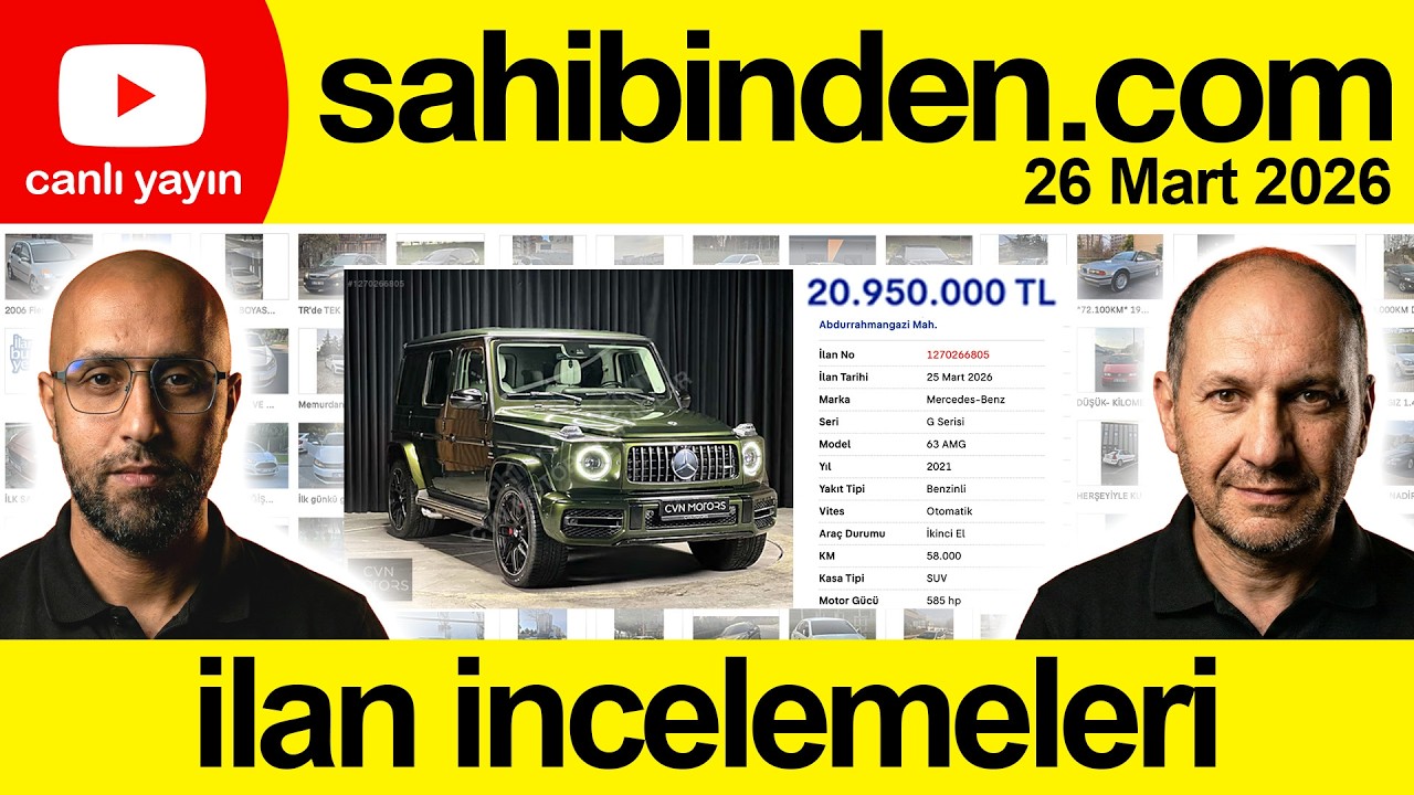 2CR Canlı - 26 Mart 2026  - İlan İncelemeleri  #sahibinden