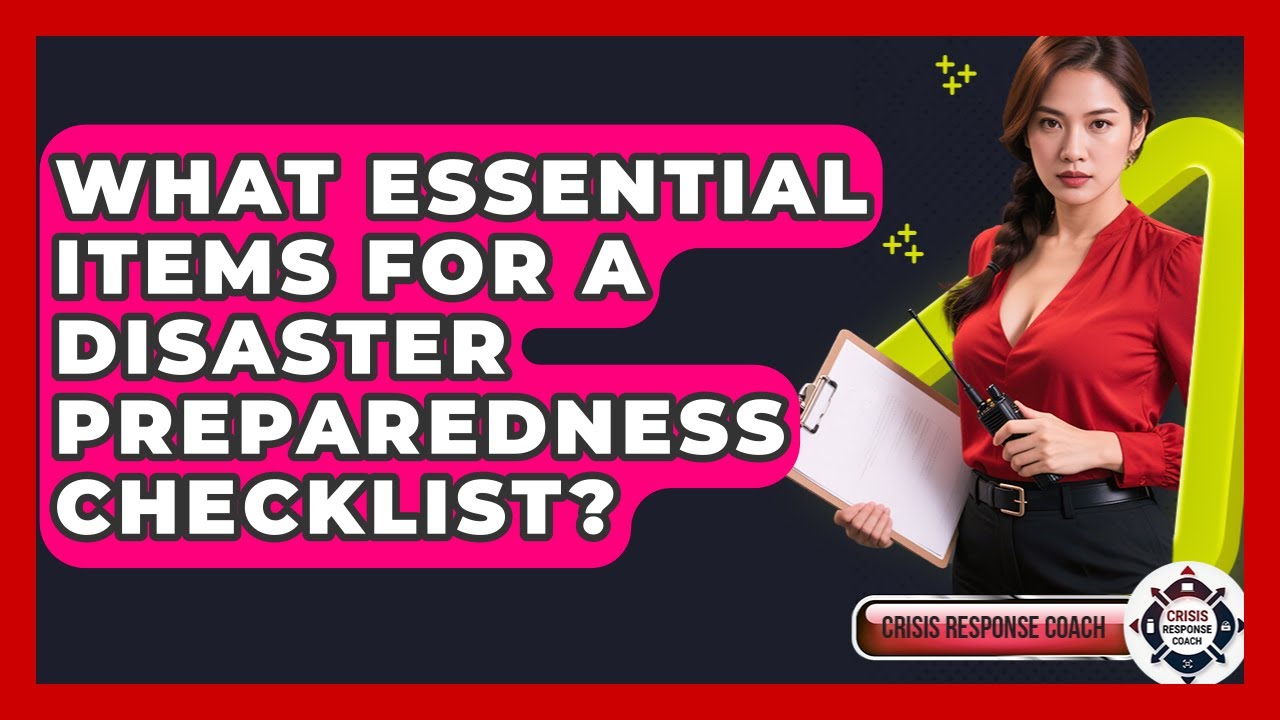 What Essential Items For A Disaster Preparedness Checklist? - Crisis Response Coach