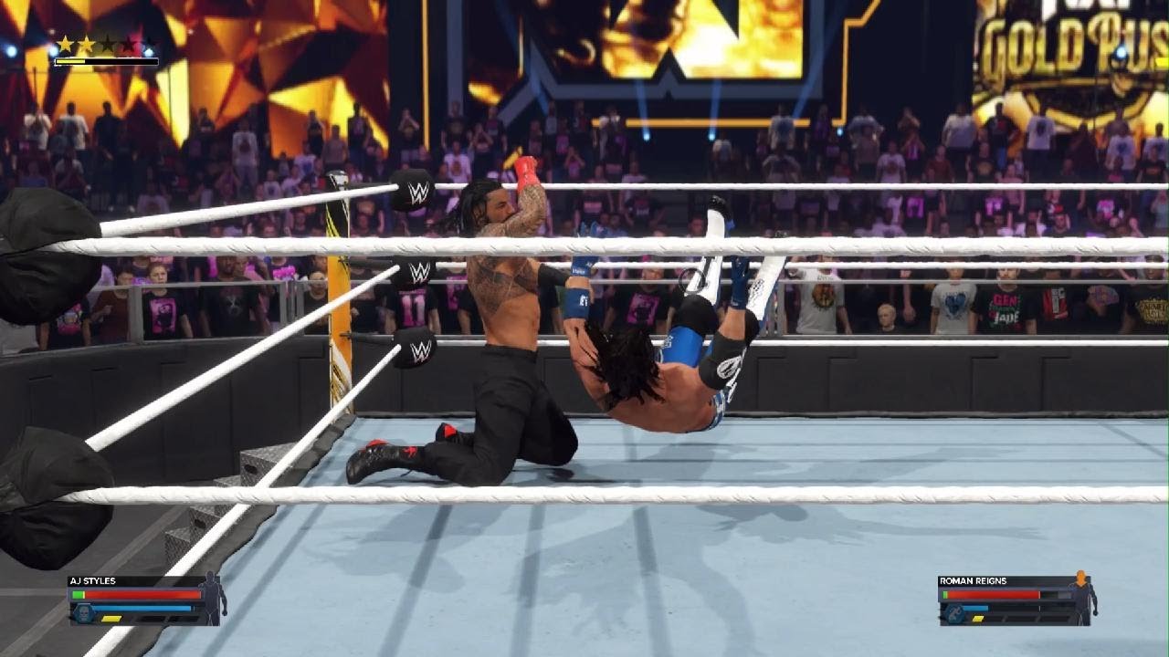 Epic AJ Styles vs. Roman Reigns WWE 2K24 #wwe2k24 #wwe 