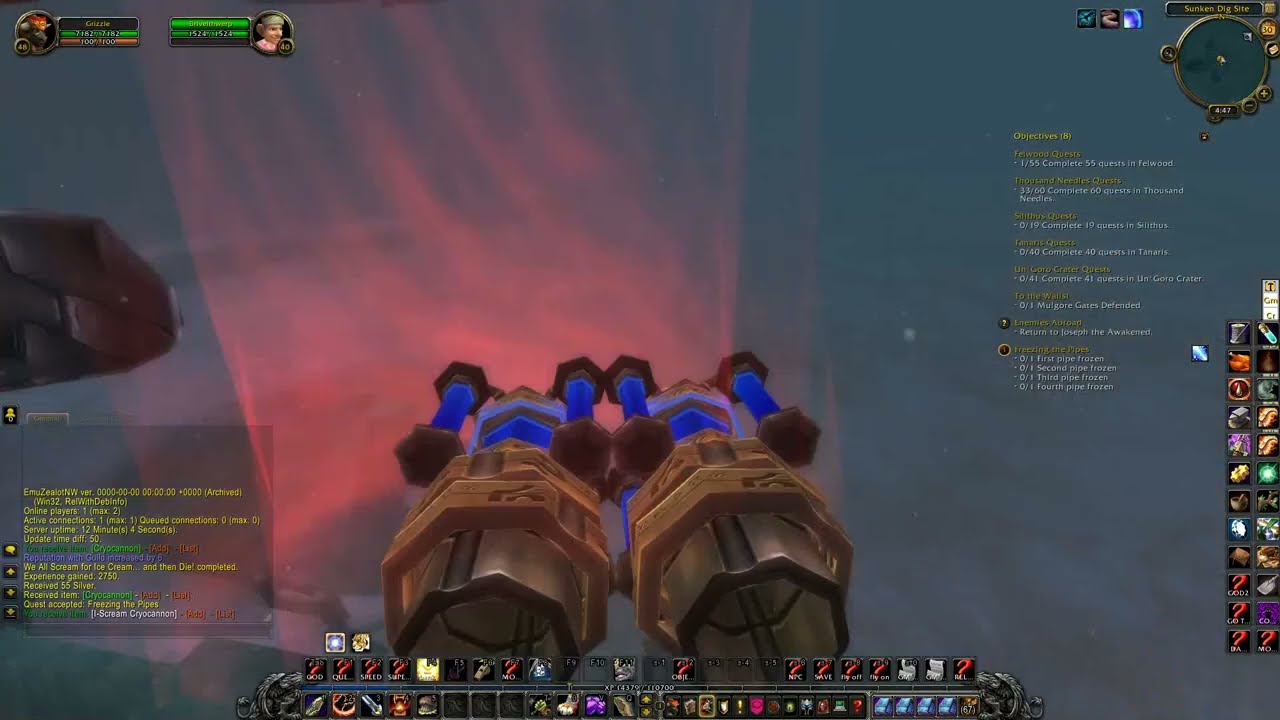 WOW Cata Quest 'Freezing the Pipes - 28047' Horde on a PS