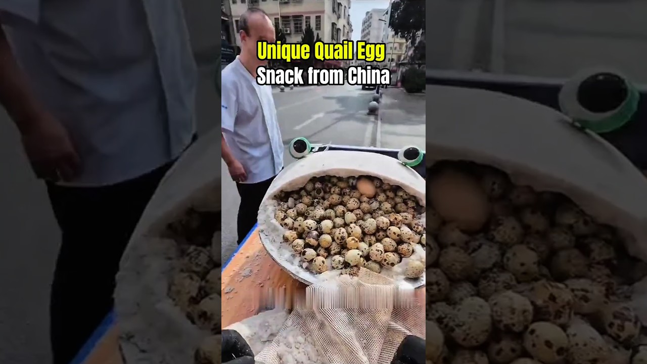 Quail Eggs Roasted in Hot Salt?! A Unique Snack from China 😲 #chinesefood #streetfoodchina