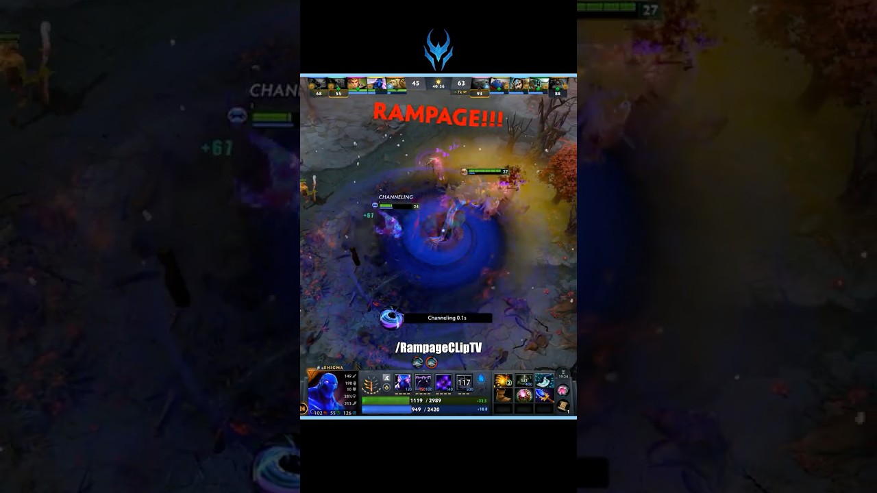 OMG BLACKOUT MOMENT 😱 ENIGMA RAMPAGE 🌑 #dota2