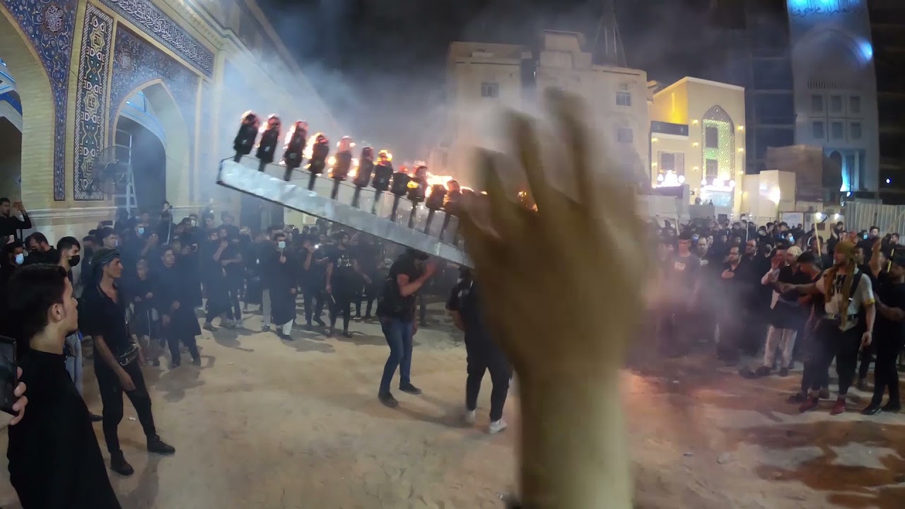اجواء عاشور في النجف  مستحيل😱اكو بل عالم  نفس هاي لجواء 🖤🇮🇶