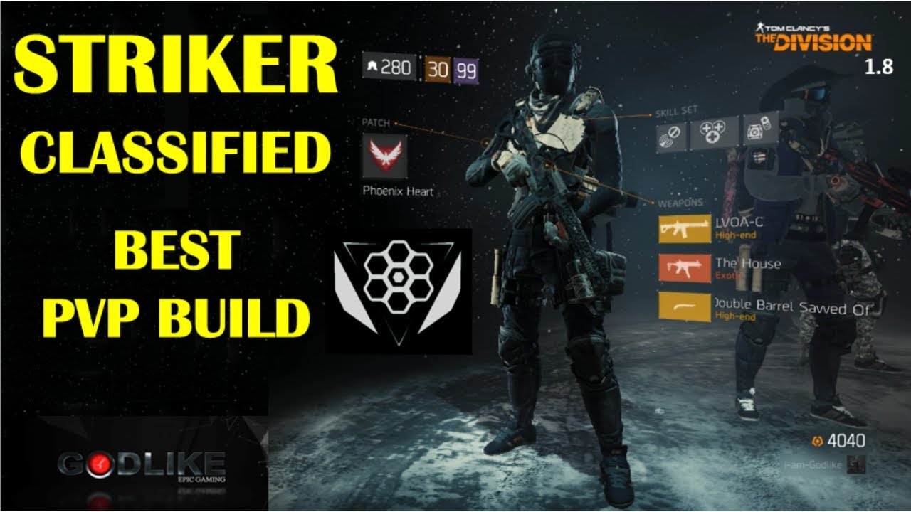 STRIKER CLASSIFIED | THE BEST PVP BUILD | THE DIVISION 1.8