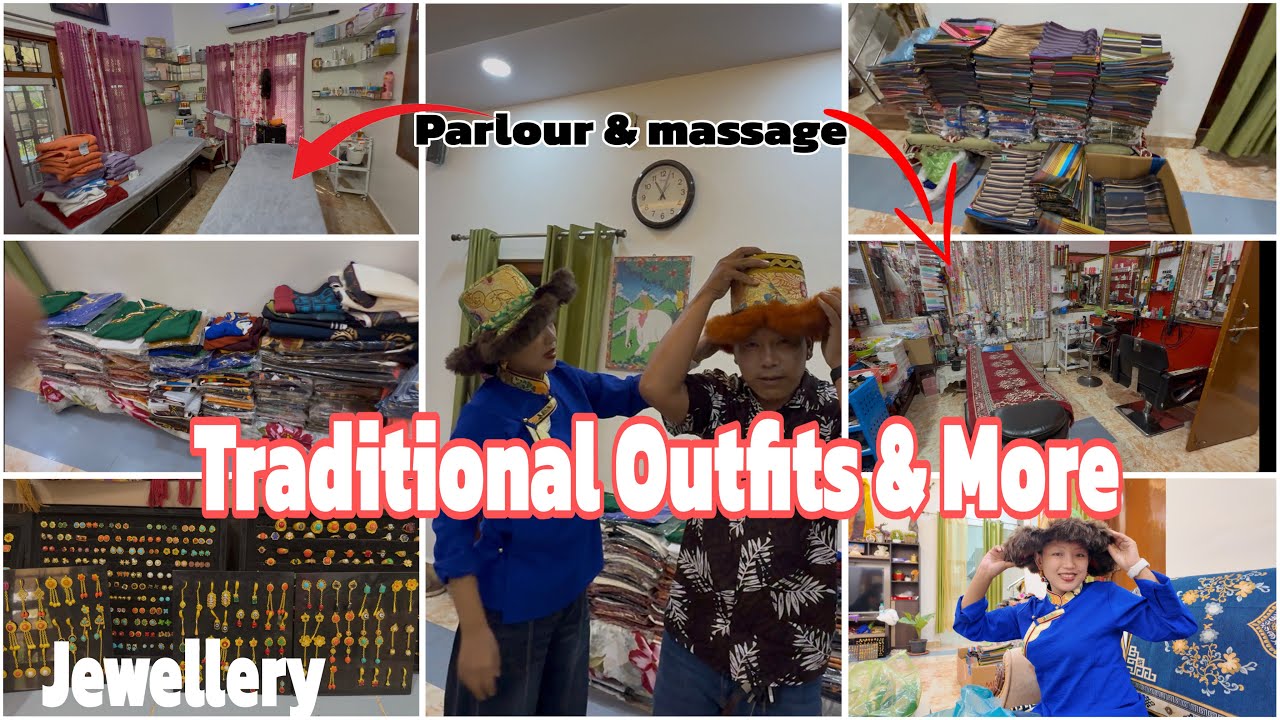 TRADITIONAL OUTFITS,STUNNING JEWELLERY & PARLOUR SERVICES | MUNDGOD | TIBETANYOUTUBER | DEARCHANNEL 