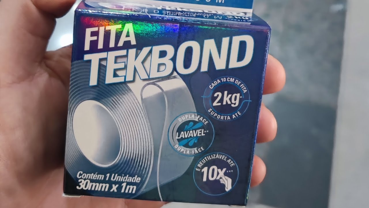 Fita dupla face tekbond lavável  (Zampilli parafusos e ferramentas)