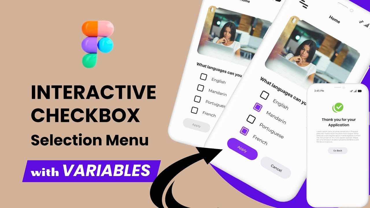 Interactive Checkbox Selection Menu With Variables In Figma | 2024