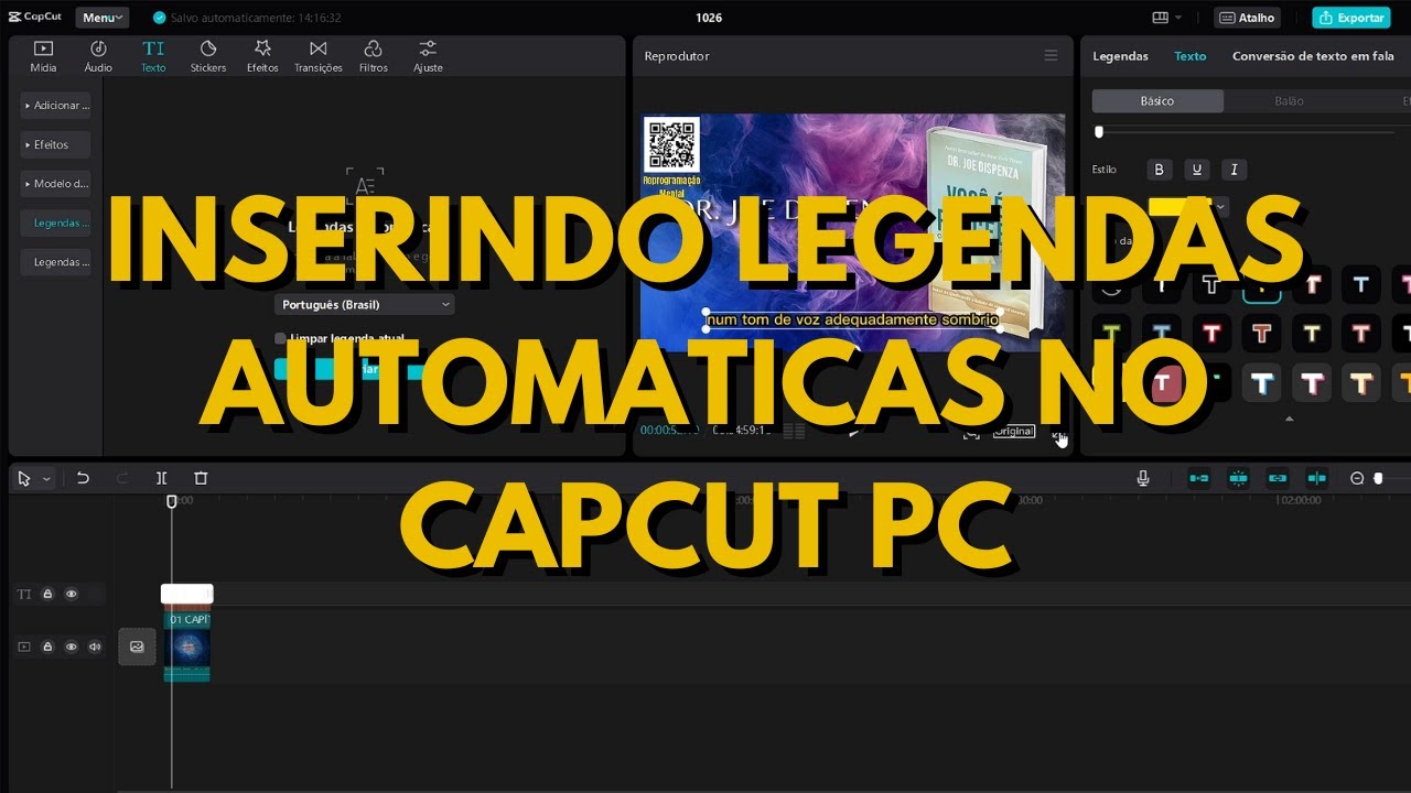 Inserindo Legendas Automaticas CapCut PC