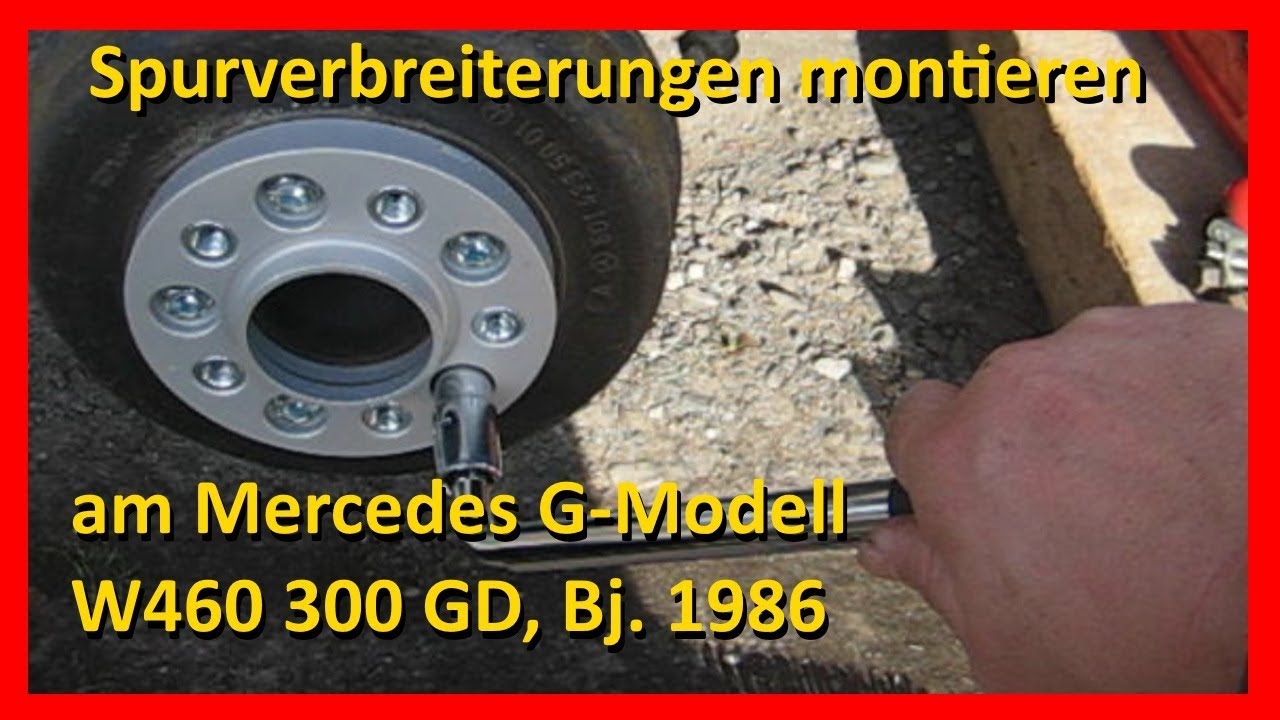 Spacer am Mercedes W460 G-Modell 300 GD montieren (Distanzscheiben, Distanzringe, Spurverbreiterung)