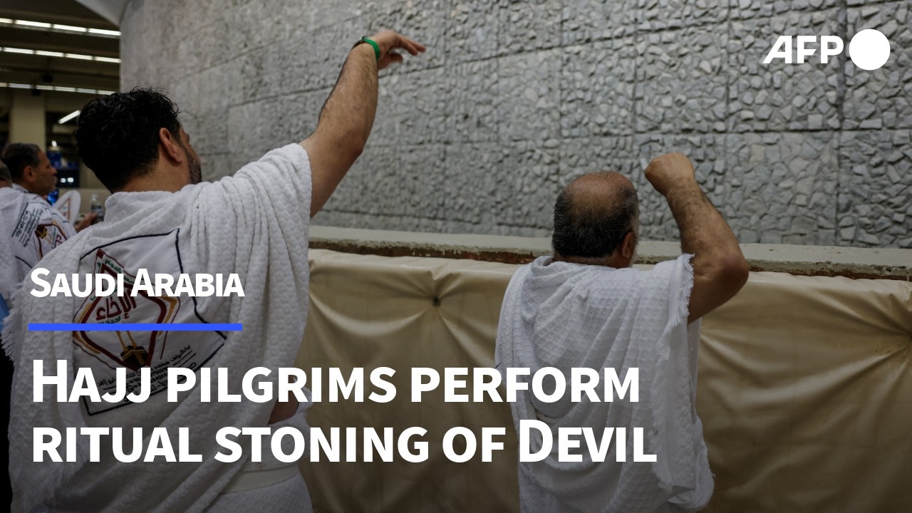 Hajj pilgrims perform the stoning of the devil ritual in Mina | AFP