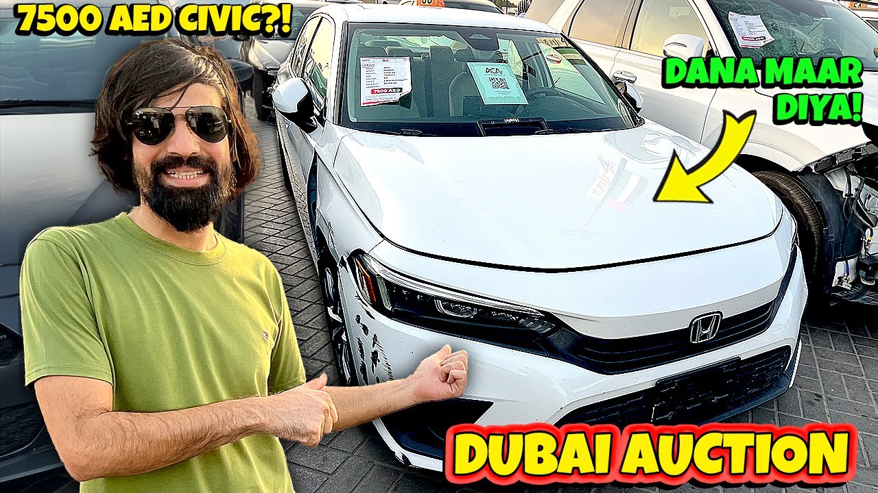 Buying Honda Civic 7500 AED in Dubai Car Auction! | Bohat Saaf Dana Maar Diya!
