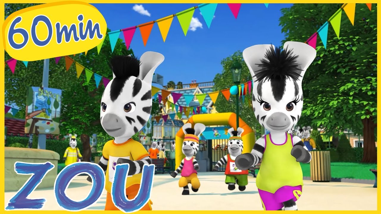 ZOU IN ENGLISH 🦓 Compilation 🏃‍♂️ SPORT 🏃‍♂️ cartoons for kids