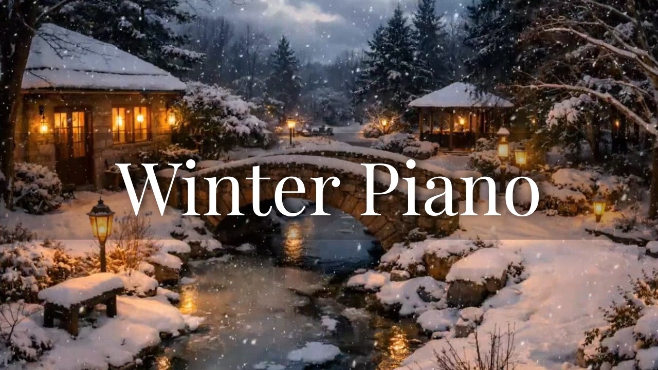 Cozy Winter Ambience ❄️ Snowfall & Soft Piano for Deep Sleep, Focus, Study & Relaxation (3 Hours)