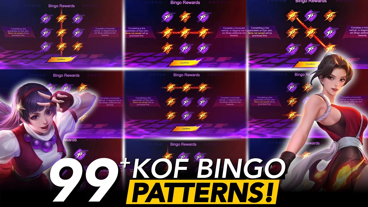 100+ KOF BINGO PATTERNS 2026 Resale GUARANTEED| KOF & KOF&rsquo;97