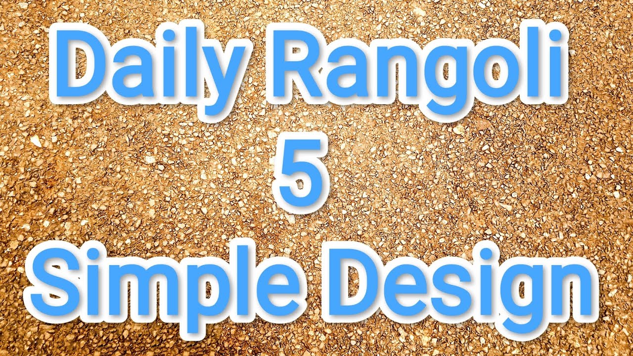 Daily Rangoli Kolam 5 Simple Design/Muggulu /Alpona/Friday kolam