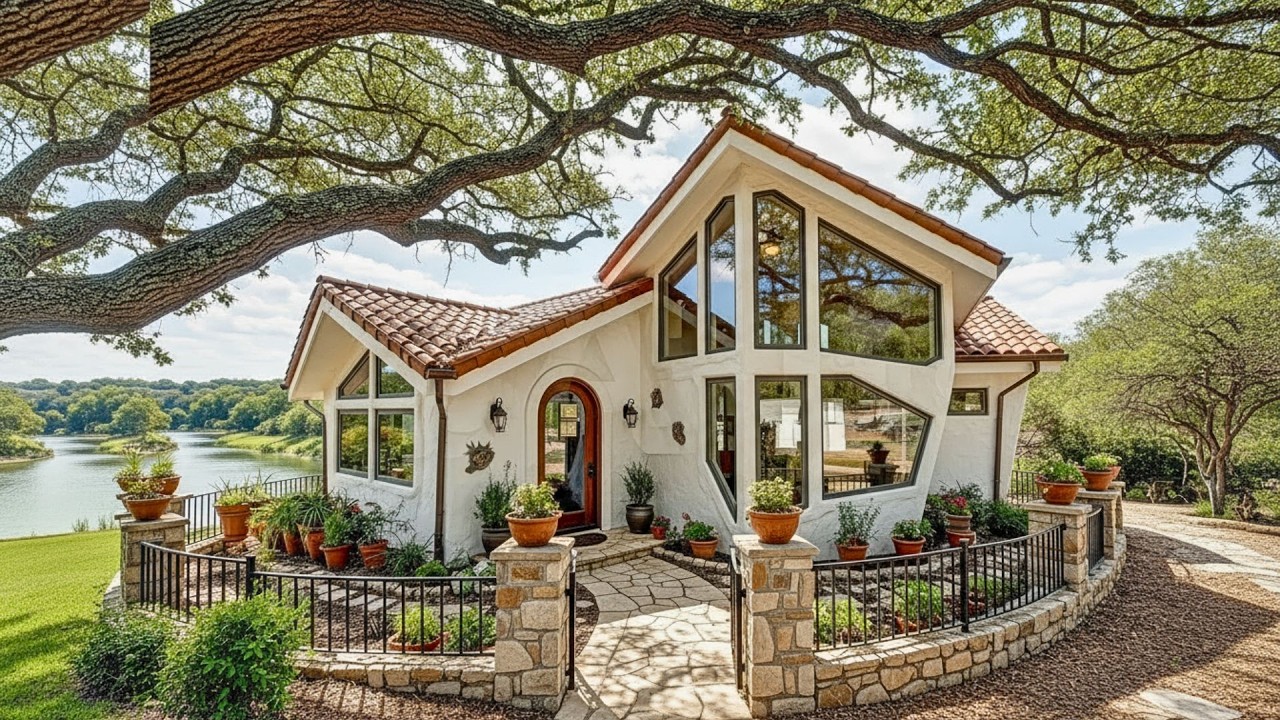 You Won’T Believe How This Cozy Mediterranean Tiny House Blends Mini Garden And Front Yard Perfectly