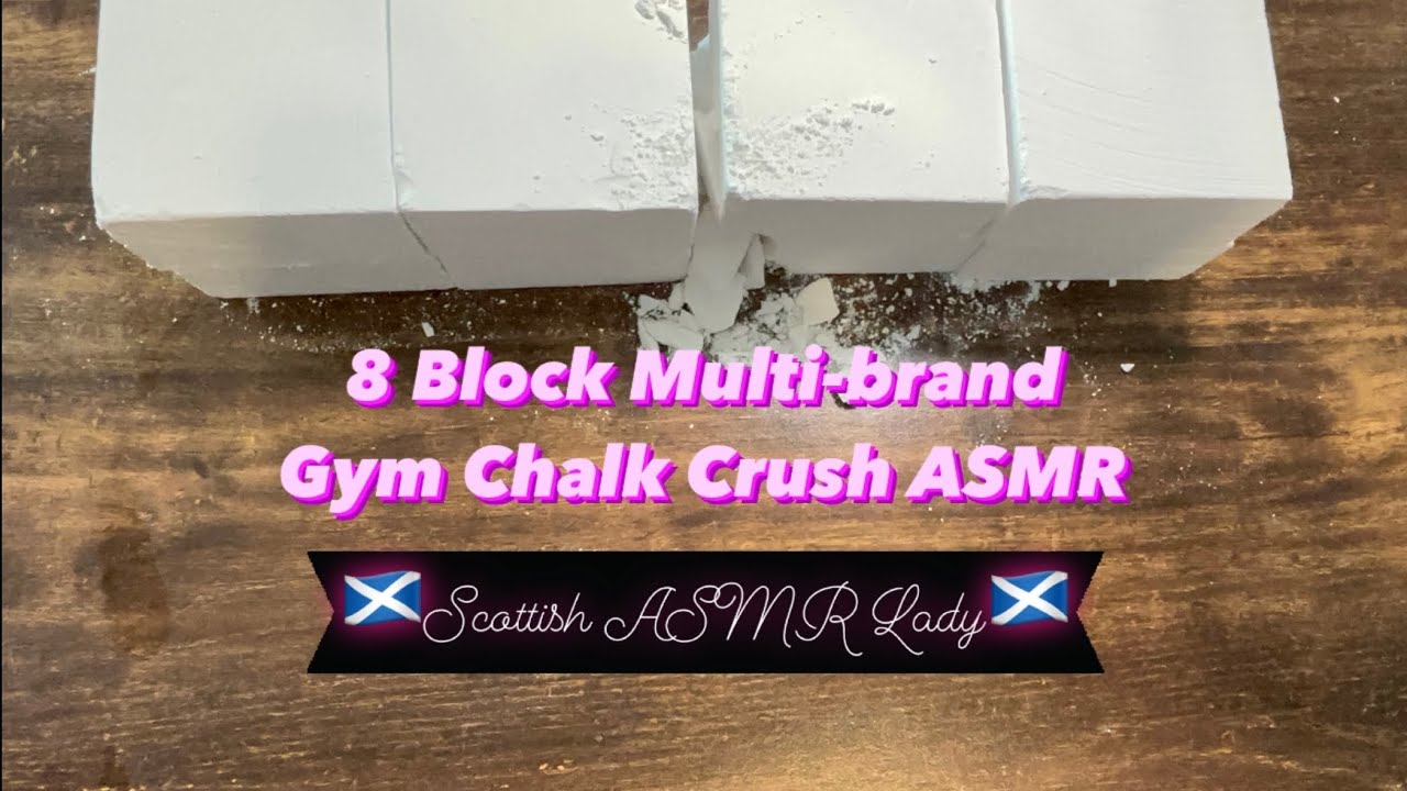8 Block Multi-brand Gym Chalk Crush ASMR | Plain Jane Gym Chalk Crush
