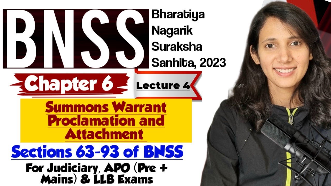 BNSS Lecture-4 | Section 63 to 93 | Summons | Warrant | Proclamation and Attachment in BNSS