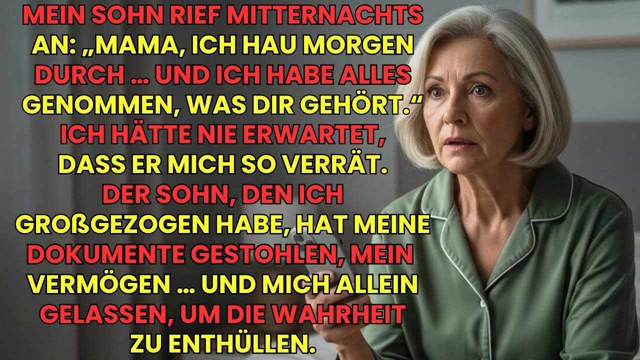 Mitten in der Nacht rief mein Sohn: ‚Mama, ich gehe morgen – ich nahm alles.