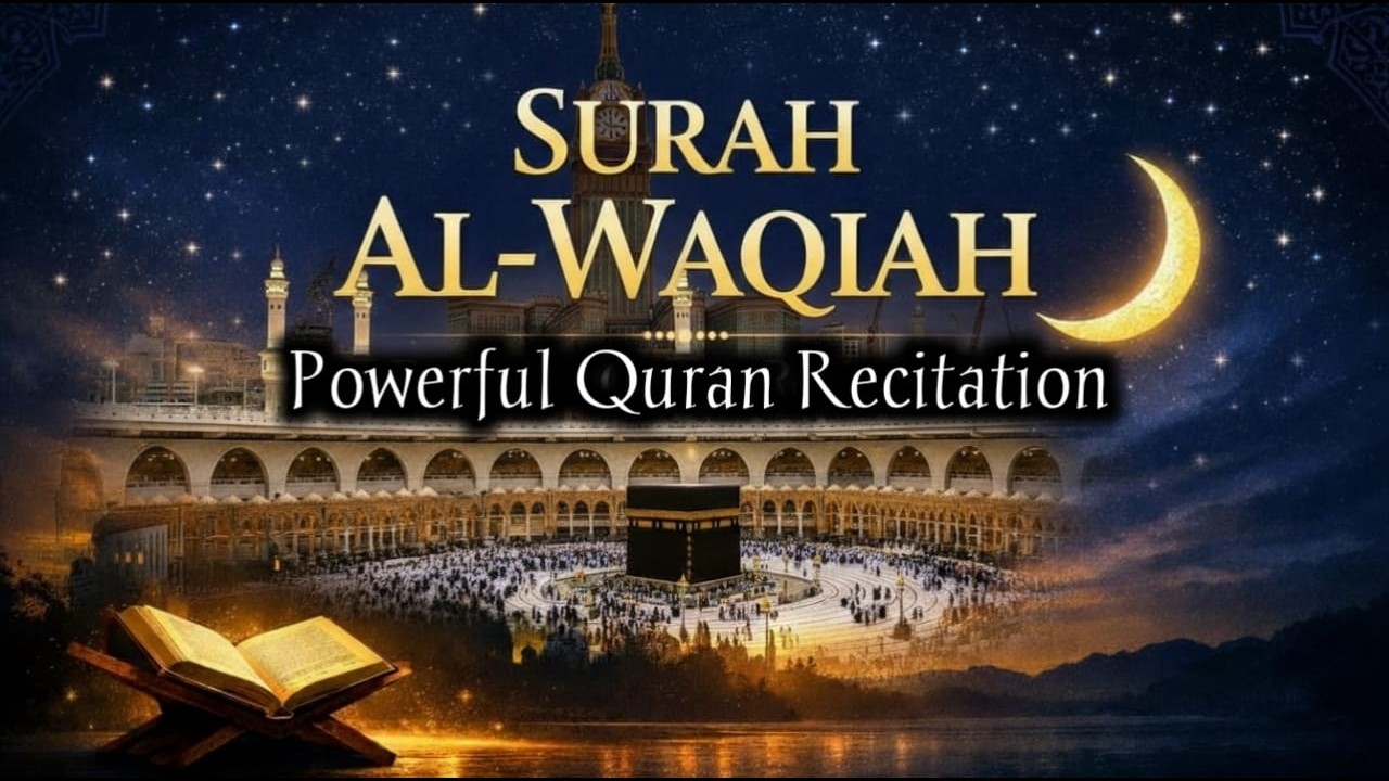 🔴 Live Surah Al-Waqiah – Powerful Recitation to Attract Blessings & Calm Mind