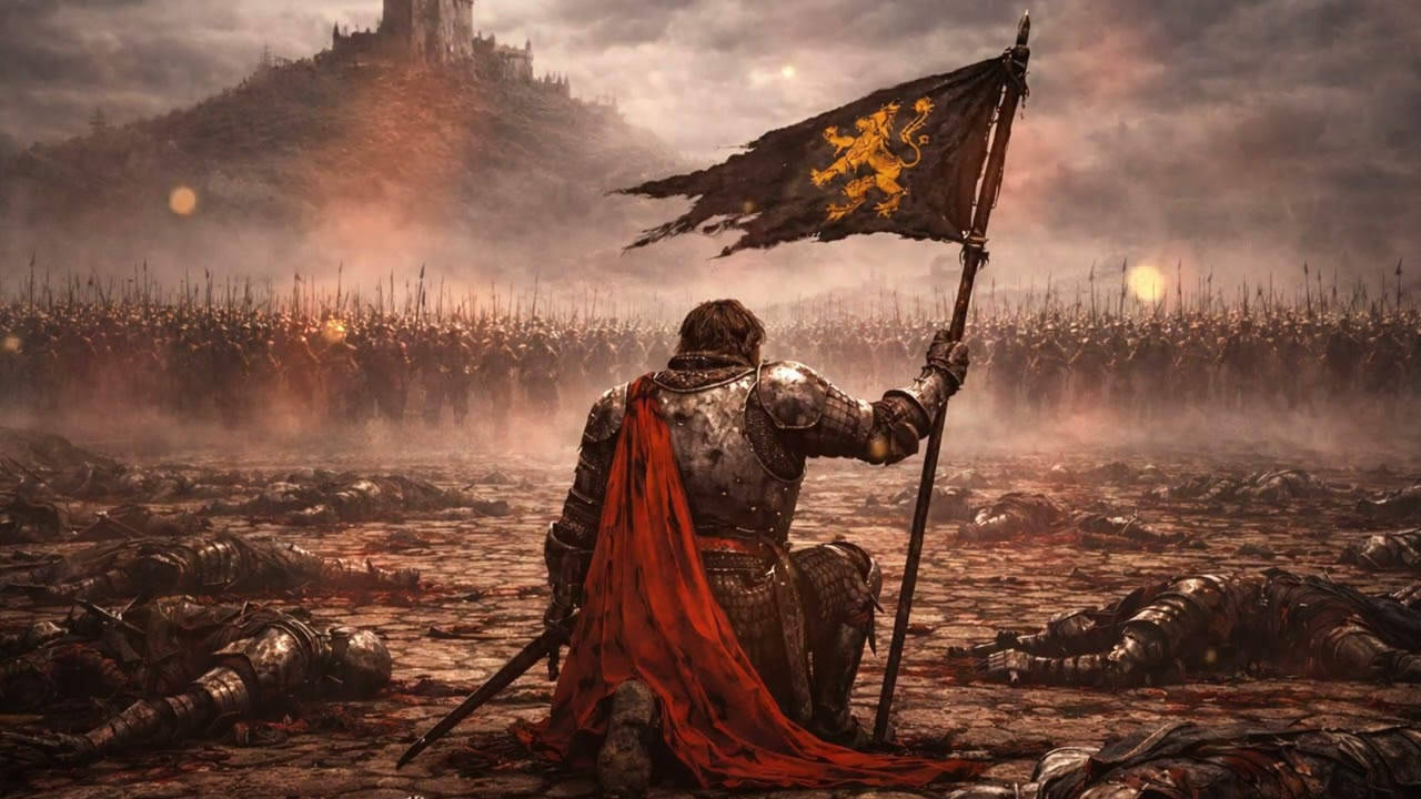 The lone knight confronted many enemies