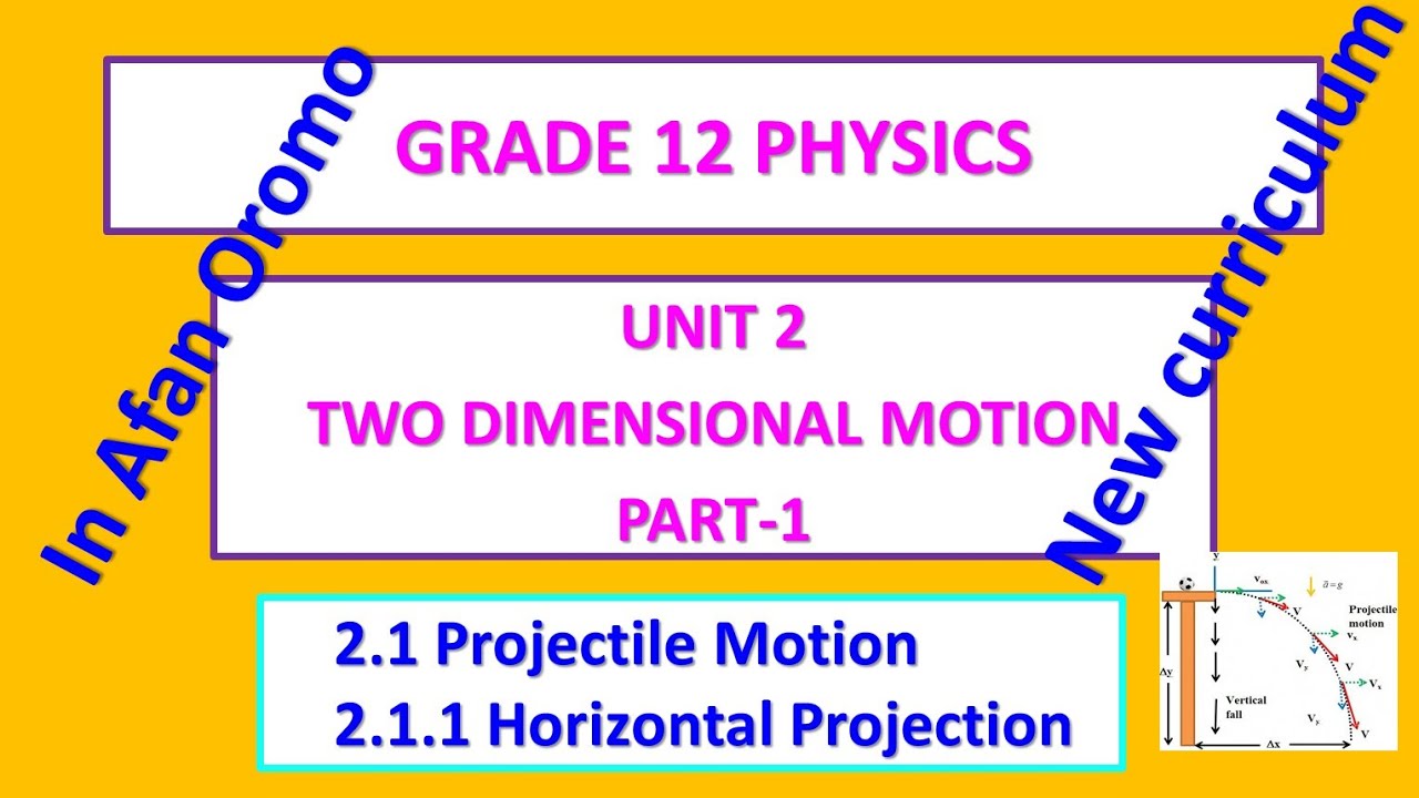 Grade 12 Physics Unit Two Dimensional Motion _ part 1 _ Projectile Motion _ Horizontal Projection