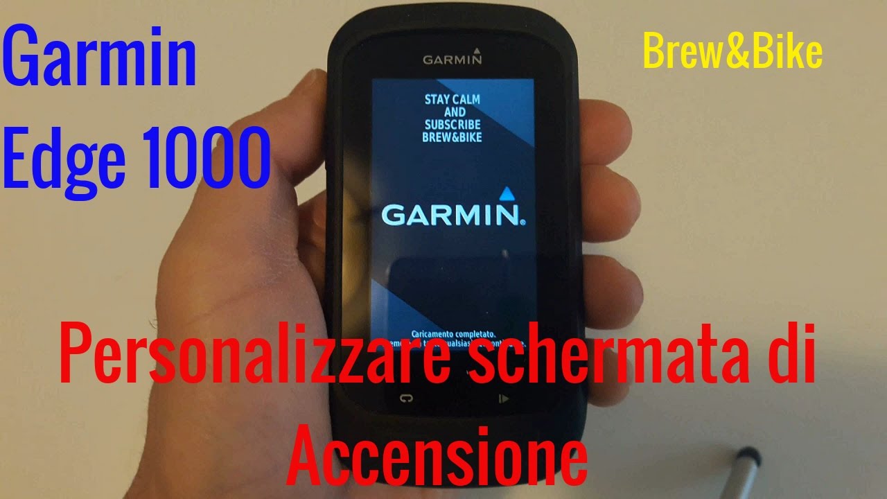 Garmin Edge 1000 tutorial : Personalizzare schermata di Accensione