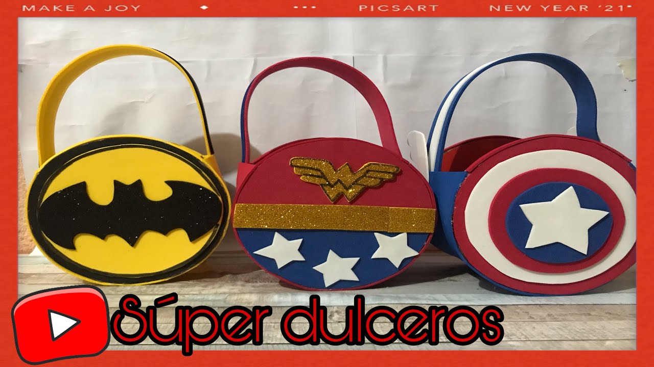 Diy dulceros de superhéroes / Área de manualidades