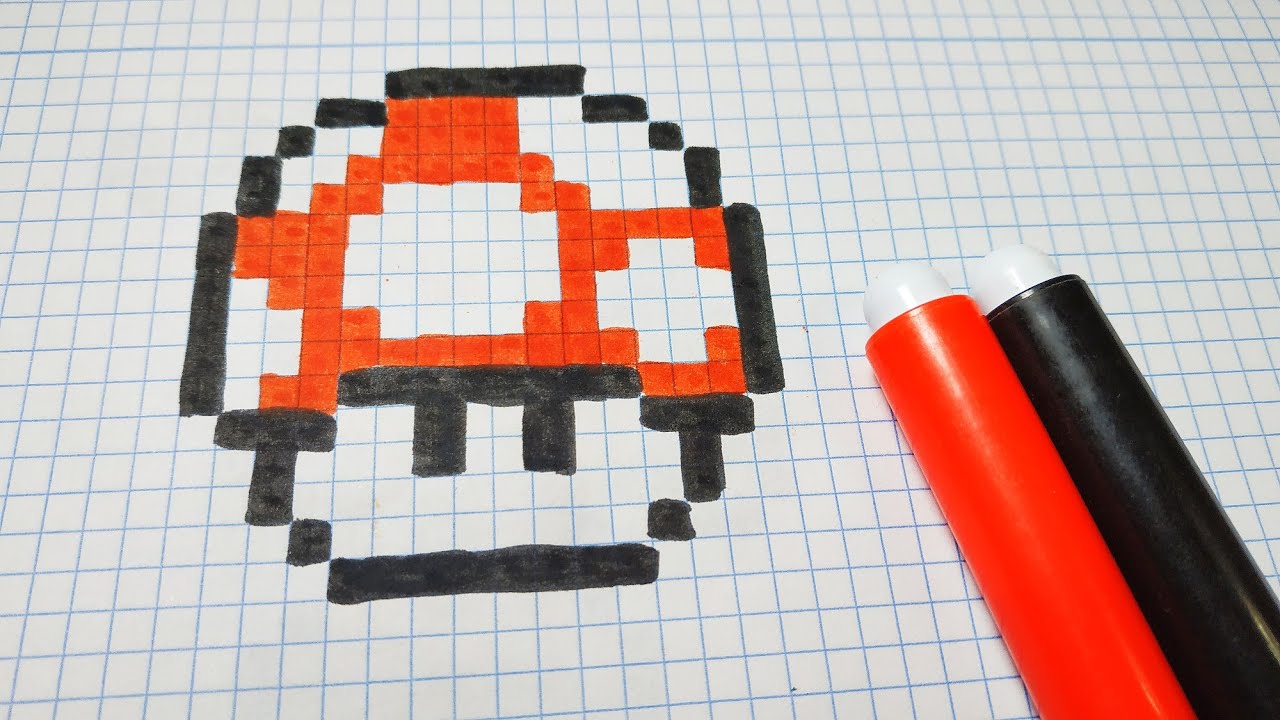 Como dibujar el HONGO de Mario Bros | Pixel Art