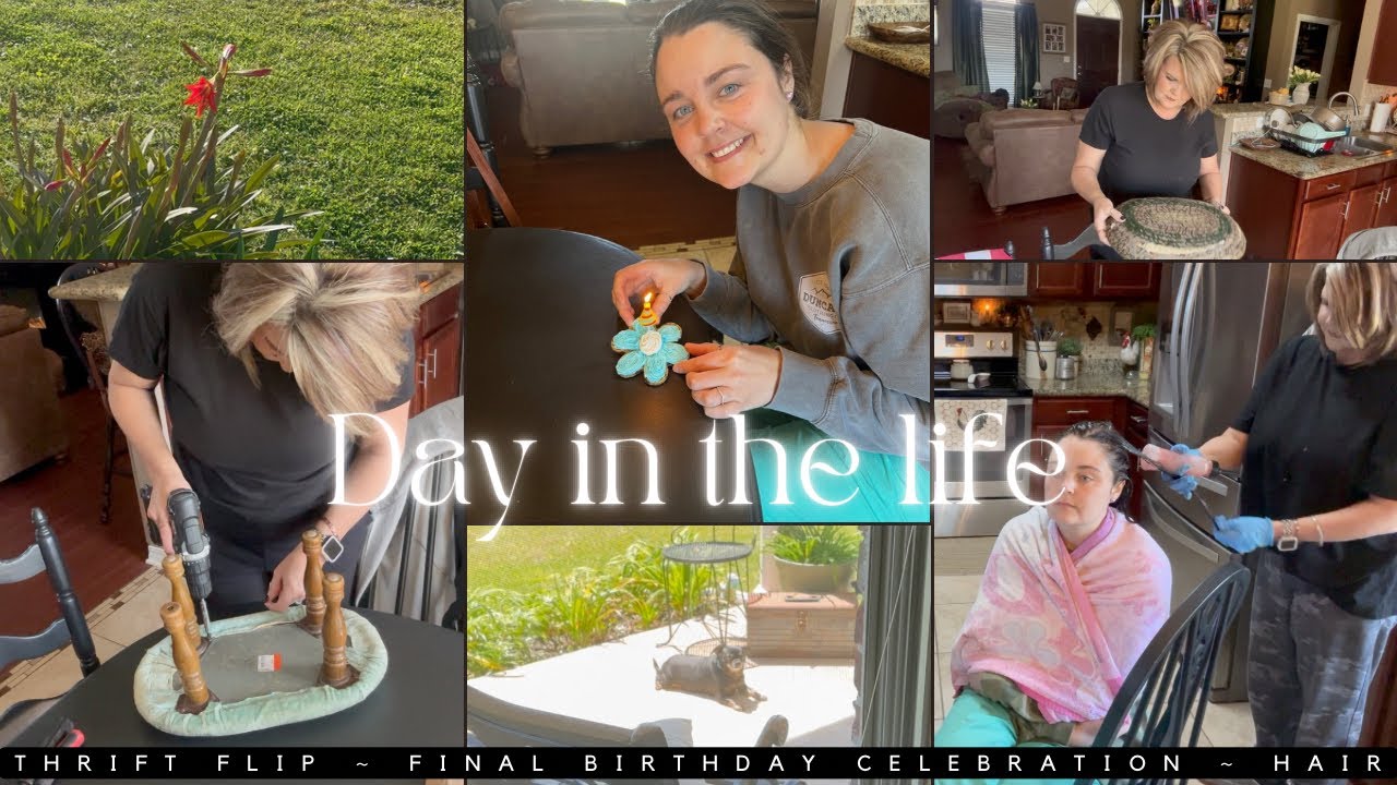 EASY THRIFT FLIP+ One last birthday celebration  😜😂🥳 #dayinthelife  #thriftflip  #hair