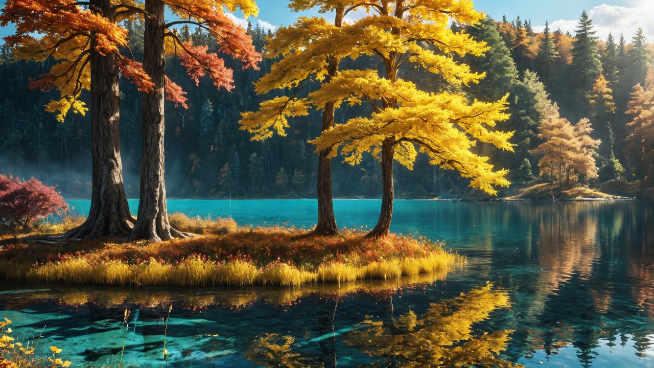 Forest Lake Relaxing Piano 🌲 | Deep Focus Study Music & Calm Ambience
