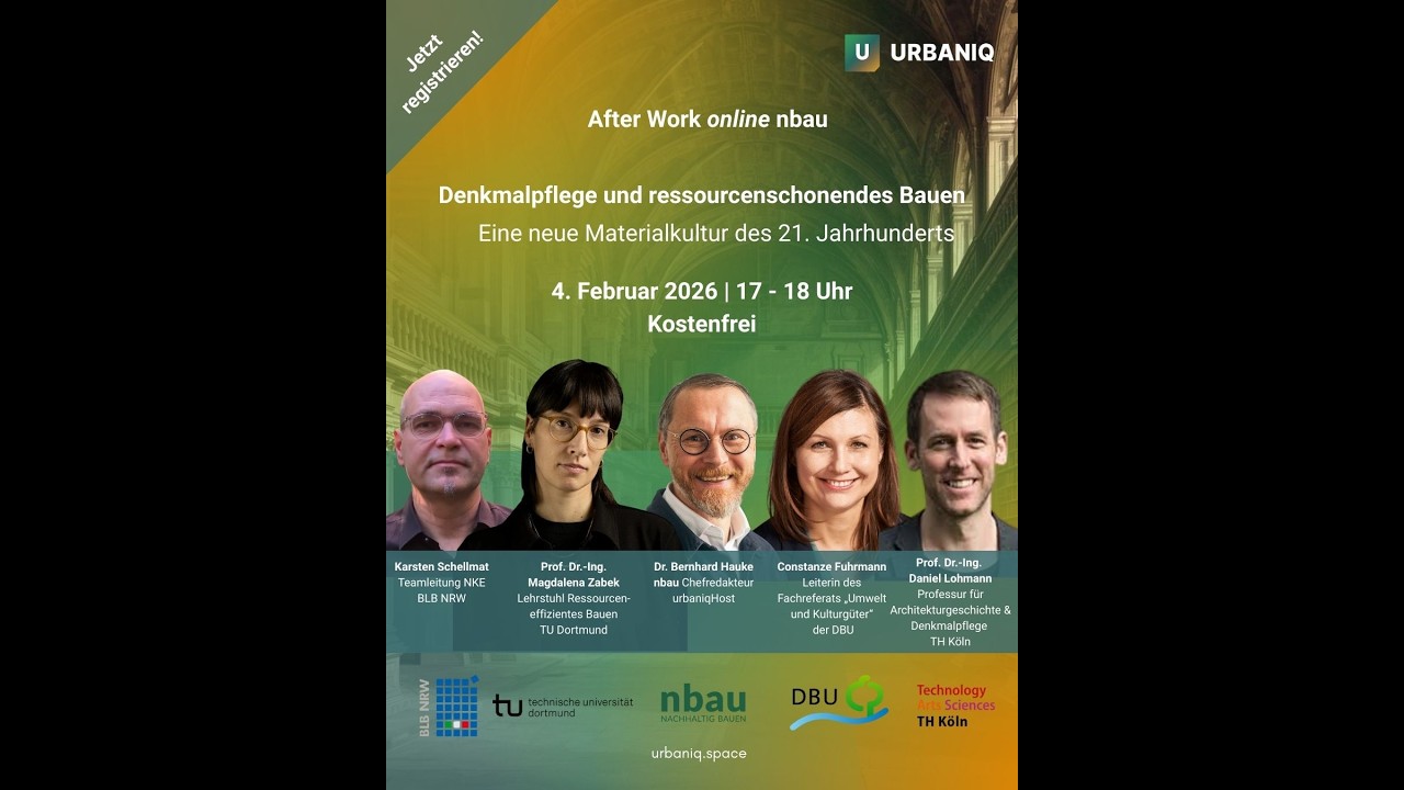 04022026 After Work online nbau: Denkmalpflege und ressourcenschonendes Bauen