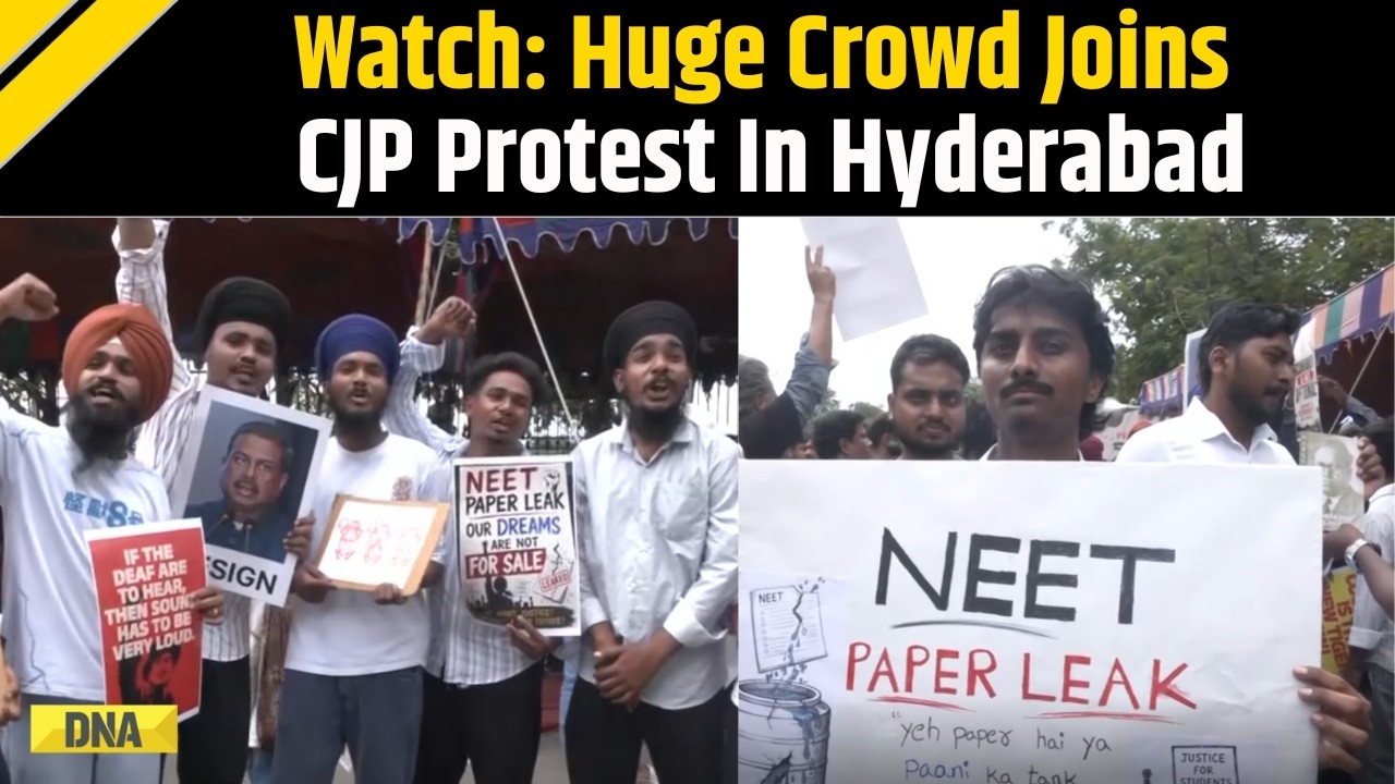 CJP Protest: Large Crowd Gathers At Cockroach Janta Party Protest In Hyderabad | Dharmendra Pradhan