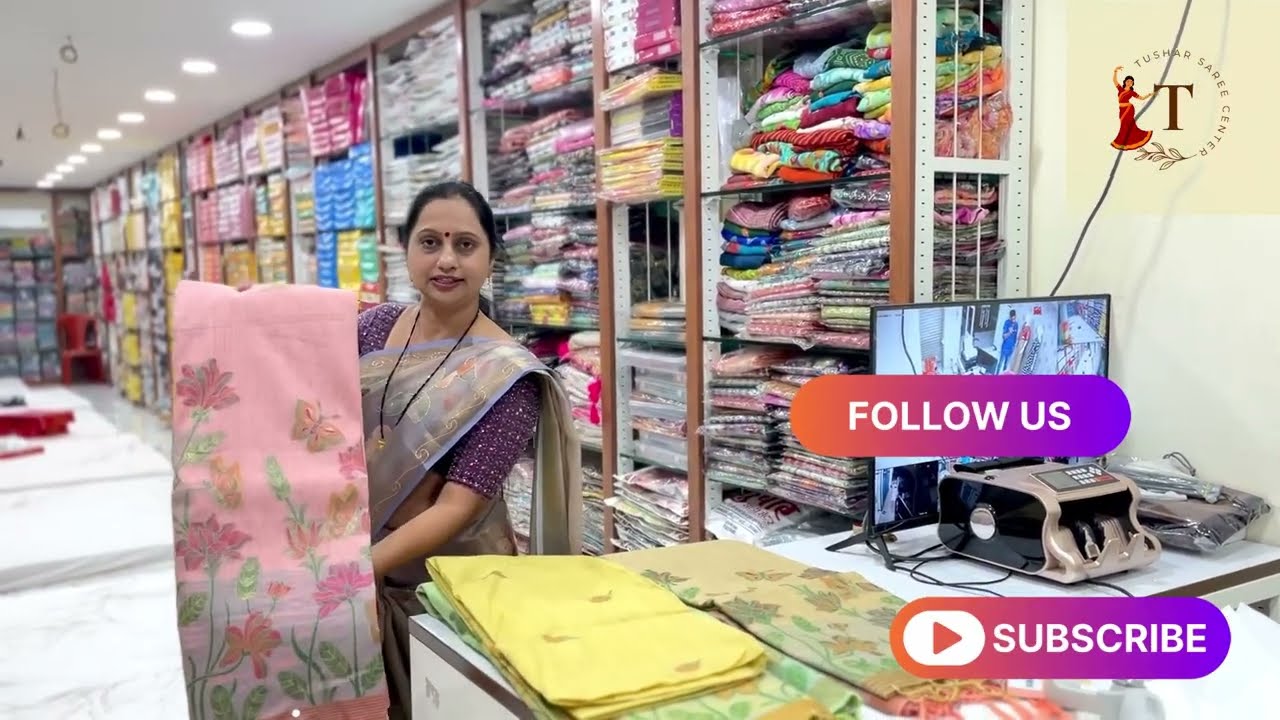 Pure Cotton Handloom Saree | Soft Fabric | Tushar Saree Center