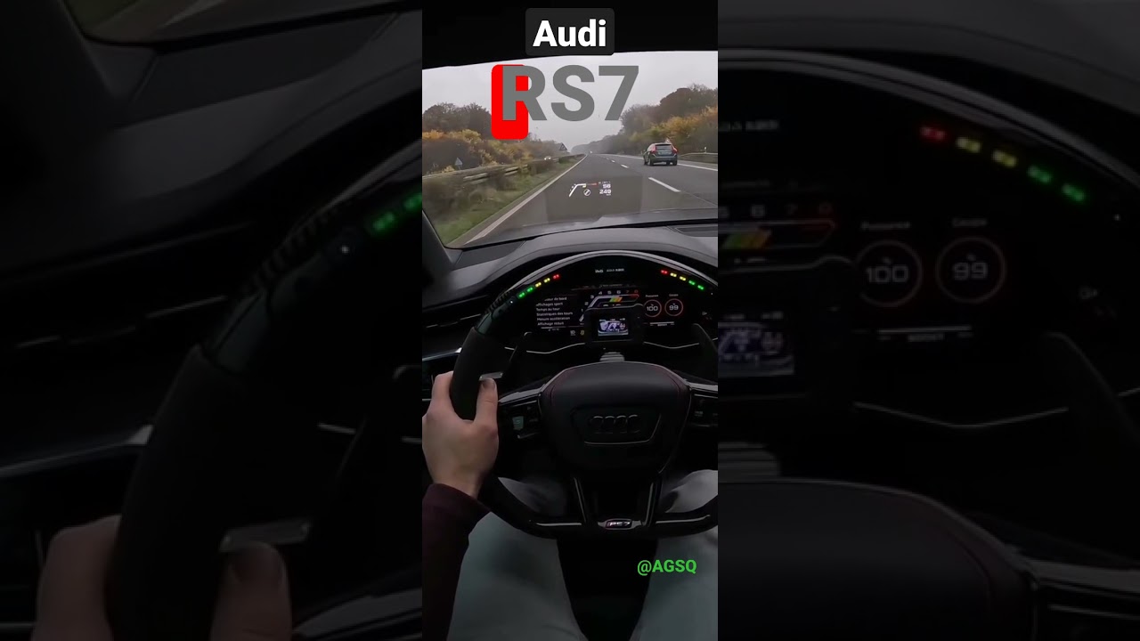 Audi RS7 2021 950HP top speed on German Autobahn AutoTopNL - Audi RS7 Hit 321 Km/H