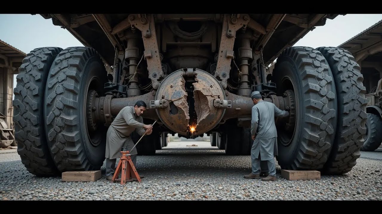 Pakistani Truck Axle Snapped on Road – Emergency Repair in Action!”