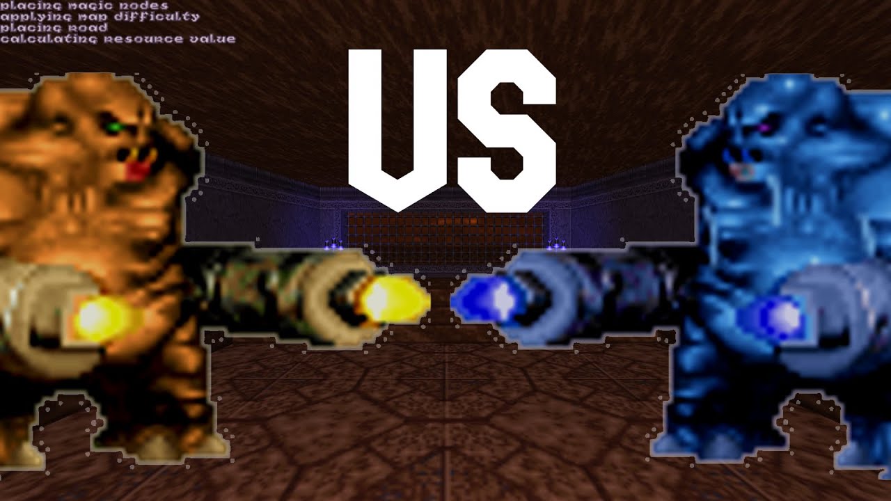Cryocubus vs Mancubus - DOOM Classic Monster Infighting
