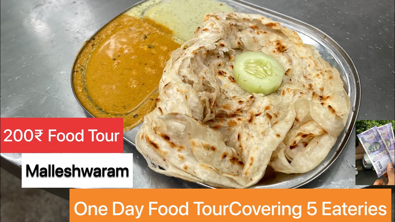 200₹ One Day Food Tour | Malleshwara Part 2 | 5 places | Breakfast , Lunch & Snacks | Monk Vlogs