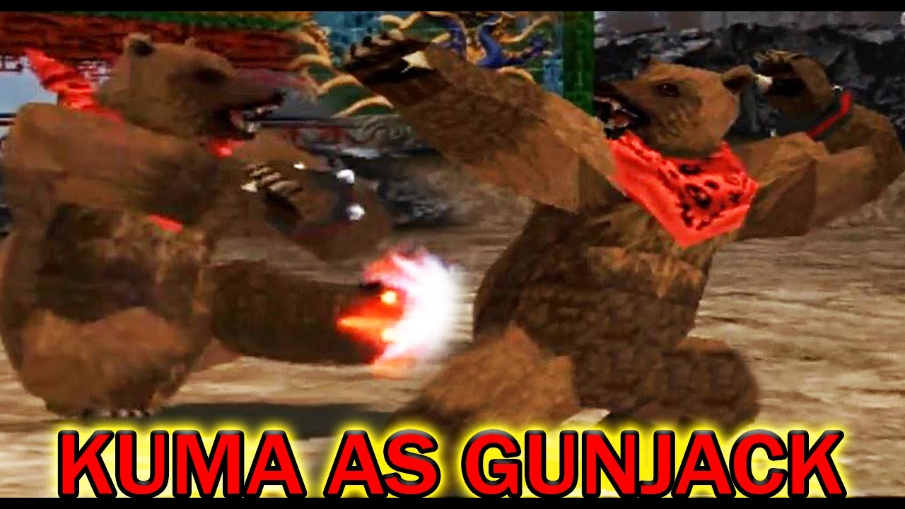 [TAS] Геймплей Кумы с приёмами Ганджека — Tekken 3 (Аркадная версия) (По запросу)